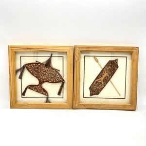 ARCH Heritage of Malaysia Miniature Art Set Wau Kite & Sarawak Shield Framed
